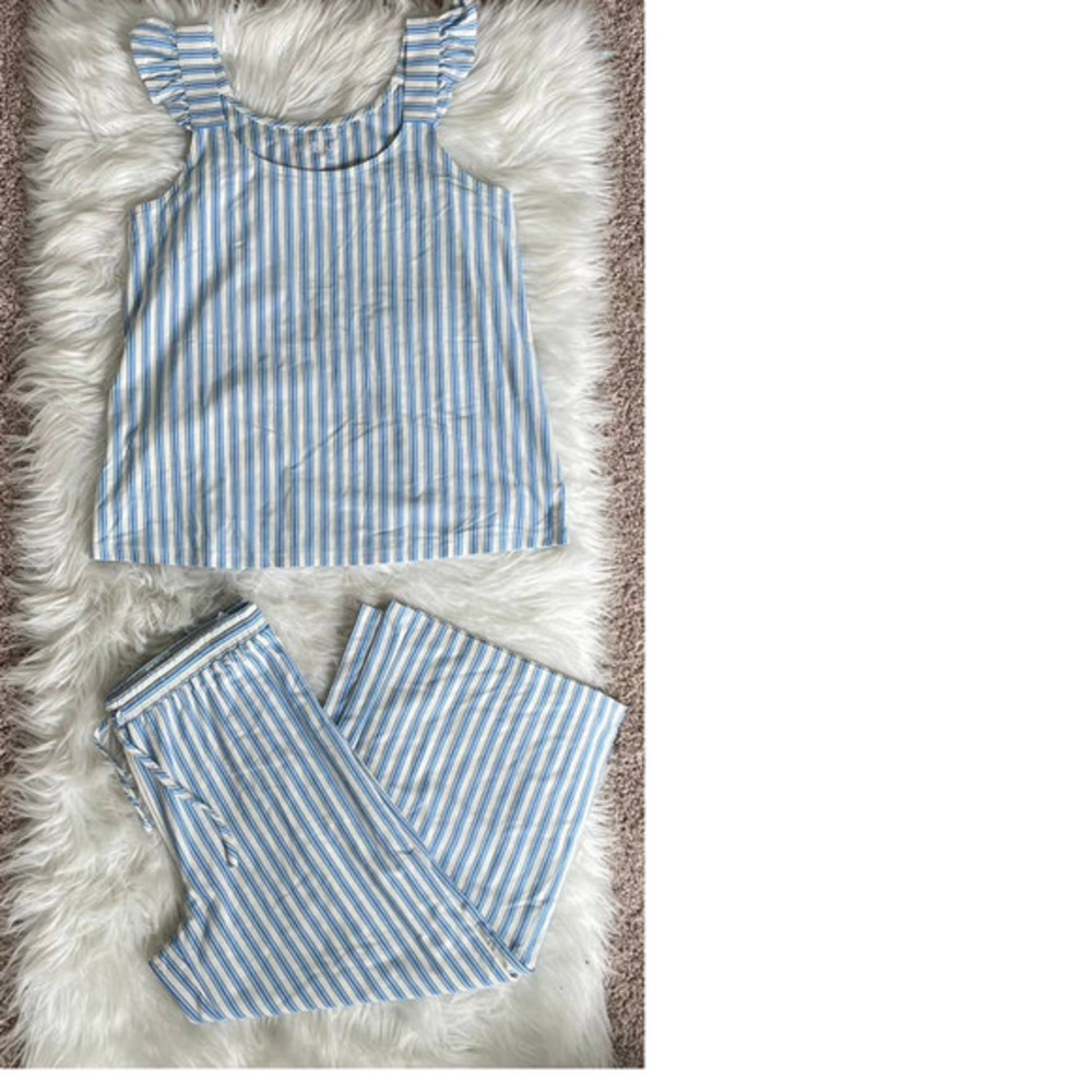 QVC Anybody Lounge Set Blue White stripe